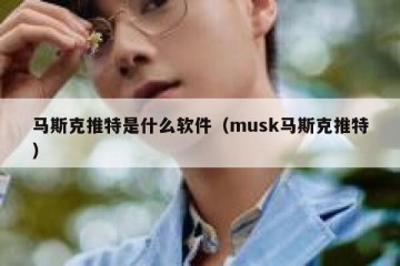 马斯克推特是什么软件（musk马斯克推特）