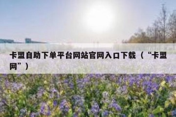 卡盟自助下单平台网站官网入口下载（“卡盟网”）