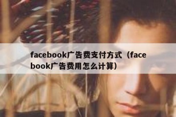 facebook广告费支付方式（facebook广告费用怎么计算）