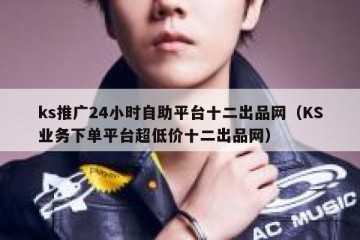 ks推广24小时自助平台十二出品网（KS业务下单平台超低价十二出品网）