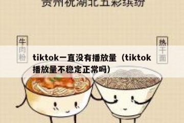 tiktok一直没有播放量（tiktok播放量不稳定正常吗）