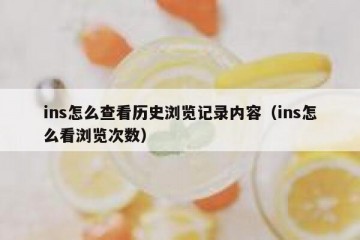 ins怎么查看历史浏览记录内容（ins怎么看浏览次数）