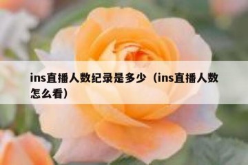 ins直播人数纪录是多少（ins直播人数怎么看）