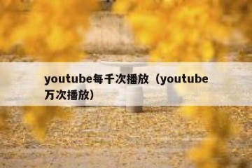 youtube每千次播放（youtube万次播放）