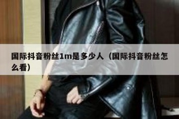 国际抖音粉丝1m是多少人（国际抖音粉丝怎么看）