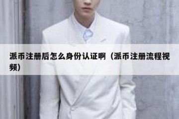 派币注册后怎么身份认证啊（派币注册流程视频）