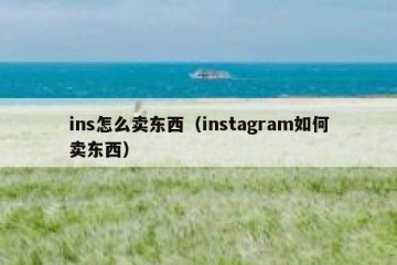 ins怎么卖东西（instagram如何卖东西）
