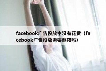 facebook广告投放中没有花费（facebook广告投放需要熬夜吗）