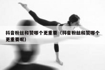 抖音粉丝和赞哪个更重要（抖音粉丝和赞哪个更重要呢）