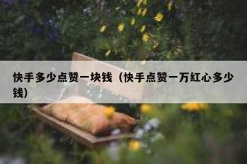快手多少点赞一块钱（快手点赞一万红心多少钱）