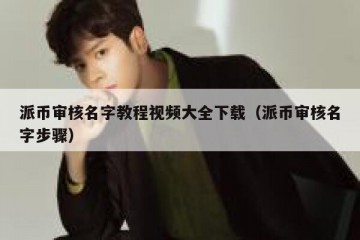 派币审核名字教程视频大全下载（派币审核名字步骤）