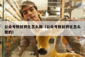 公众号粉丝转化怎么做（公众号粉丝转化怎么做的）