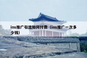 ins推广引流如何付费（ins推广一次多少钱）