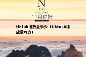 tiktok播放量很少（tiktok0播放量咋办）