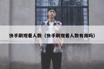 快手刷观看人数（快手刷观看人数有用吗）