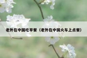 老外在中国吃早餐（老外在中国火车上点餐）