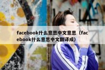facebook什么意思中文意思（facebook什么意思中文翻译成）