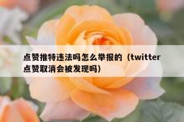 点赞推特违法吗怎么举报的（twitter点赞取消会被发现吗）