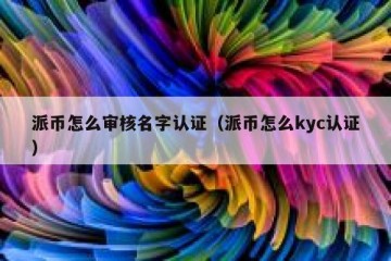 派币怎么审核名字认证（派币怎么kyc认证）