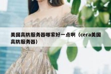 美国高防服务器哪家好一点啊（cera美国高防服务器）