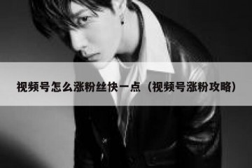 视频号怎么涨粉丝快一点（视频号涨粉攻略）