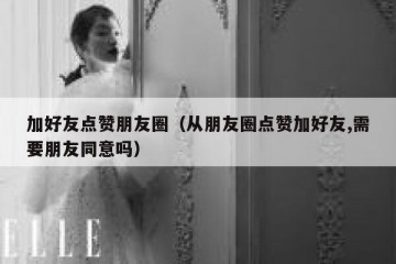 加好友点赞朋友圈（从朋友圈点赞加好友,需要朋友同意吗）