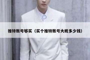 推特账号够买（买个推特账号大概多少钱）