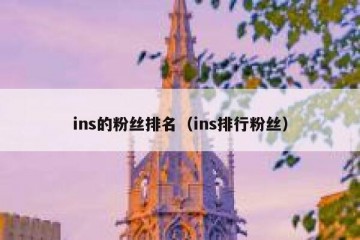 ins的粉丝排名（ins排行粉丝）