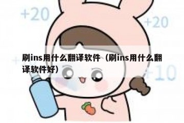 刷ins用什么翻译软件（刷ins用什么翻译软件好）