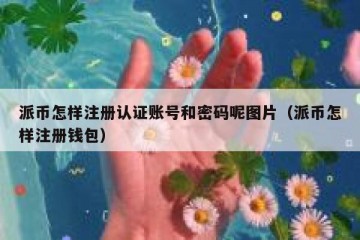 派币怎样注册认证账号和密码呢图片（派币怎样注册钱包）