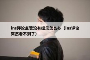 ins评论点赞没有提示怎么办（ins评论突然看不到了）