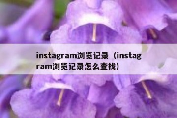 instagram浏览记录（instagram浏览记录怎么查找）