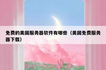 免费的美国服务器软件有哪些（美国免费服务器下载）