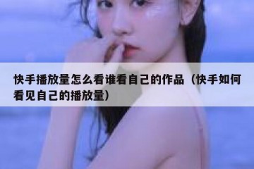 快手播放量怎么看谁看自己的作品（快手如何看见自己的播放量）