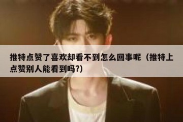 推特点赞了喜欢却看不到怎么回事呢（推特上点赞别人能看到吗?）