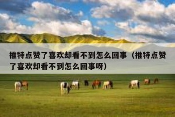 推特点赞了喜欢却看不到怎么回事（推特点赞了喜欢却看不到怎么回事呀）