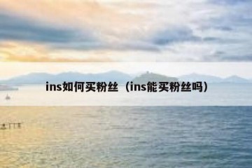 ins如何买粉丝（ins能买粉丝吗）