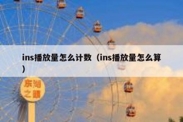 ins播放量怎么计数（ins播放量怎么算）