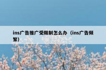 ins广告推广受限制怎么办（ins广告频繁）