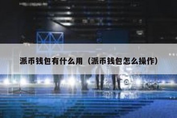 派币钱包有什么用（派币钱包怎么操作）