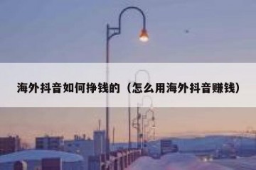 海外抖音如何挣钱的（怎么用海外抖音赚钱）