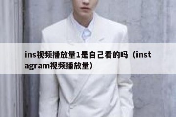 ins视频播放量1是自己看的吗（instagram视频播放量）