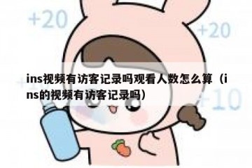ins视频有访客记录吗观看人数怎么算（ins的视频有访客记录吗）
