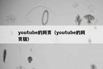 youtube的网页（youtube的网页版）