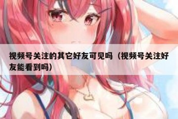 视频号关注的其它好友可见吗（视频号关注好友能看到吗）