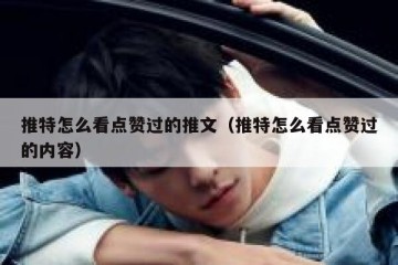 推特怎么看点赞过的推文（推特怎么看点赞过的内容）