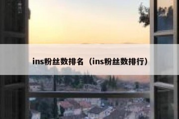 ins粉丝数排名（ins粉丝数排行）