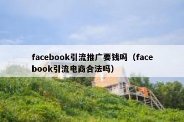 facebook引流推广要钱吗（facebook引流电商合法吗）