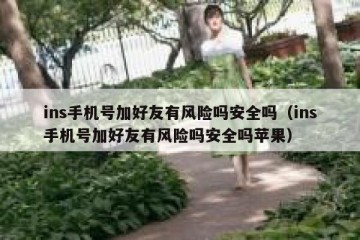 ins手机号加好友有风险吗安全吗（ins手机号加好友有风险吗安全吗苹果）