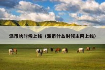 派币啥时候上线（派币什么时候主网上线）